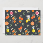 Invitation Botanique Orange et Citron Garland Sip and See (Dos)