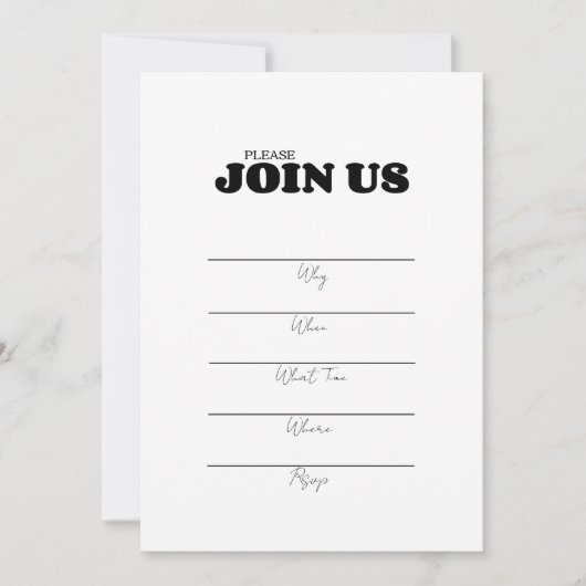 Invitation Botanique polyvalent à compléter (Devant)