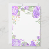 Invitation Botanique Purple Floral 12e anniversaire Invitatio (Dos)