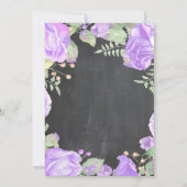 Invitation Botanique Purple Floral Surprise 21e anniversaire (Dos)