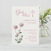 Invitation Botanique rose (Debout devant)