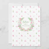 Invitation Botanique Rose Chaud Floral Douche nupt (Dos)