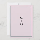 Invitation Botanique rose mauve vert floral Enregistrer la da (Dos)