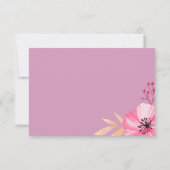 Invitation Botanique rose orangé fleurs d'aquarelle Bridesmai (Dos)