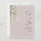 Invitation Botanique rustique à la menthe rose floral Enregis (Devant)