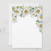 Invitation Botanique Rustique Blanc Daisy Floral Anniversaire (Dos)