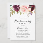 Invitation Botanique Rustique Foliale Folitique Fête de récha (Devant)