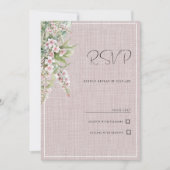 Invitation Botanique rustique rousse menthe rose floral RSVP (Devant)