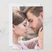 Invitation Botanique simple avec Monogram Photo Mariage Invit (Dos)