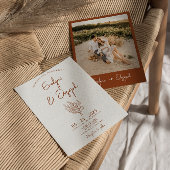 Invitation Botanique Terracotta Floral Boho Mariage unique