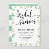 Invitation Botanique Touch Bridal Douche (Devant / Derrière)