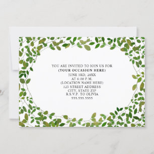 Invitation Botanique Tout But Générique Parti