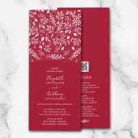 Botanique Tout en une canneberge Mariage Invitatio