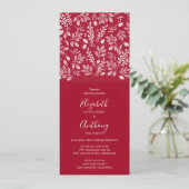 Invitation Botanique Tout en une canneberge Mariage Invitatio (Debout devant)