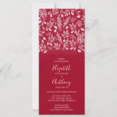 Invitation Botanique Tout en une canneberge Mariage Invitatio (Devant)