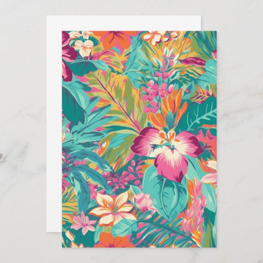 Invitation Botanique tropicale (Devant / Derrière)