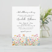 Invitation Botanique Un Baby shower Floral Un Peu Fleur sauva (Debout devant)