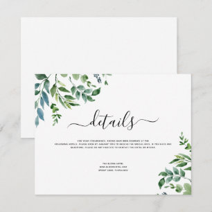 Invitation Botanique Verdure Foliage Mariage d'aquarelle