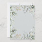 Invitation Botanique verdure Gold Garden Baby shower de garço (Dos)