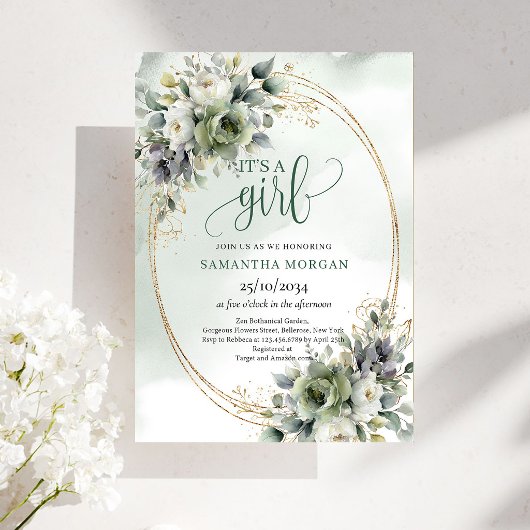 Invitation Botanique Vert Poussiéreux C'est Une Fi