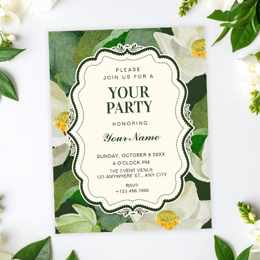 Invitation Botanique verte
