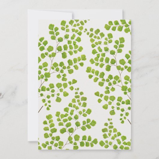 Invitation Botanique verte 60e anniversaire (Dos)