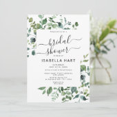 Invitation Botanique verte Emeraude Fête des mariées forestiè (Debout devant)
