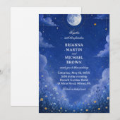 Invitation Botanique Vintage Lumineuse Céleste (Devant / Derrière)