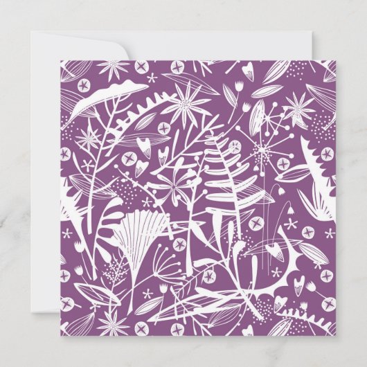 Invitation Botanique Violet Folio Serez-Vous Ma Femme D'Accue (Dos)