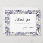 Invitation Botanique violet orange rose Merci floral (Devant)