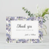 Invitation Botanique violet orange rose Merci floral (Debout devant)