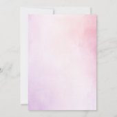 Invitation Botanique violet rose floral Boho (Dos)