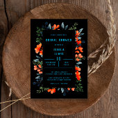 Invitation Botaniques en floraison Fête des mariées Florale o