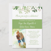 Invitation Botaniques Photo Block Réception Seulement Invitat (Devant)