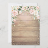 Invitation Botte à vin rose dentelle Quinceanera (Dos)