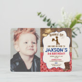 Invitation Botte casquette bottes rustique garçon photo d'ann (Debout devant)