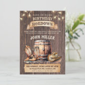 Invitation Botte de campagne de Cowboy pour l'Anniversaire oc (Debout devant)