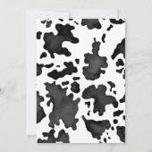 Invitation Botte de cowboy de l'Ouest et vache Casquette Impr (Dos)