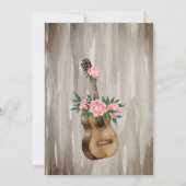 Invitation Botte de cowboy rustique et pivoines casquettes aq (Dos)