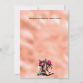 Invitation Botte de cowboy western bottes magenta pêche bubbl (Dos)