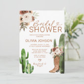 Invitation Botte de cowgirl Western Boho Bottes Fête des mari (Debout devant)