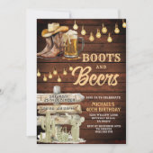 Invitation Botte et bières Boot et bières Boot et bière pour (Devant)
