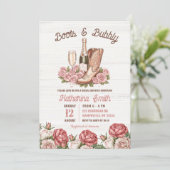 Invitation Botte et Fête des mariées de champagne fleurie Bub (Debout devant)