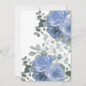 Invitation Botte Florale Bleu Boot Bow Mariage occidental (Dos)