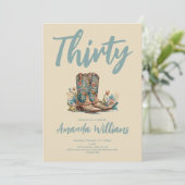 Invitation Botte occidentale Floral 30e anniversaire (Debout devant)