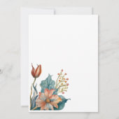 Invitation Botte occidentale Floral 30e anniversaire (Dos)