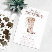 Invitation Botte rose florale Bottes de cow-boy Western 30e a