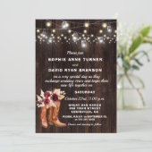 Invitation Botte Russe Western Cowboy Pampas Mariage en herbe (Debout devant)