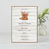 Invitation Botte rustique Cowboy douche nuptiale (Debout devant)