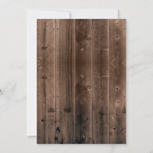 Invitation Botte rustique Cowboy Lantern Mariage Confetti Or (Dos)